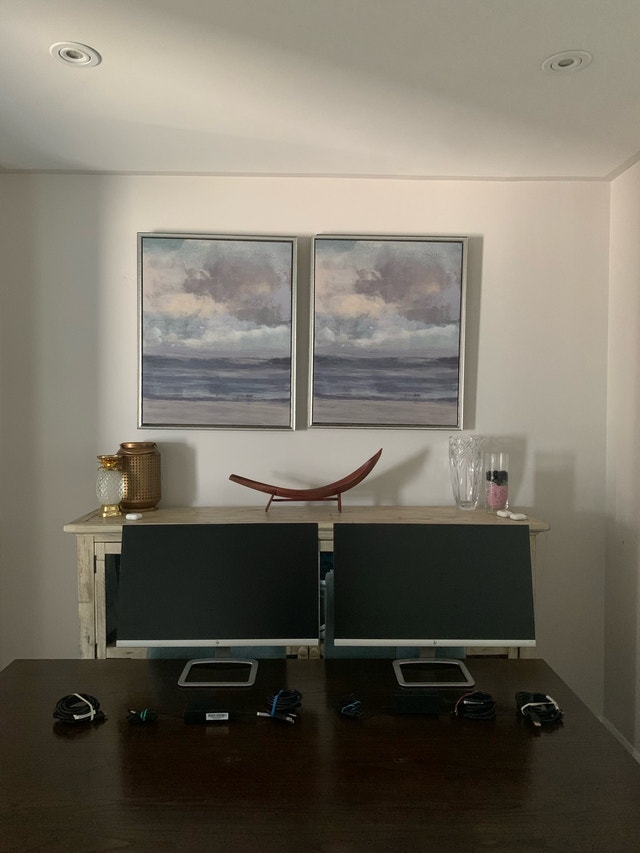 Pair of 24” HP Monitors (1080p IPS) + All Cables Included - photo 2