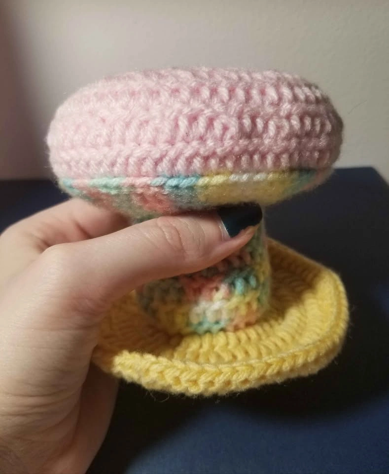 Colorful Crochet Mushroom Jewelry Holder - photo 5