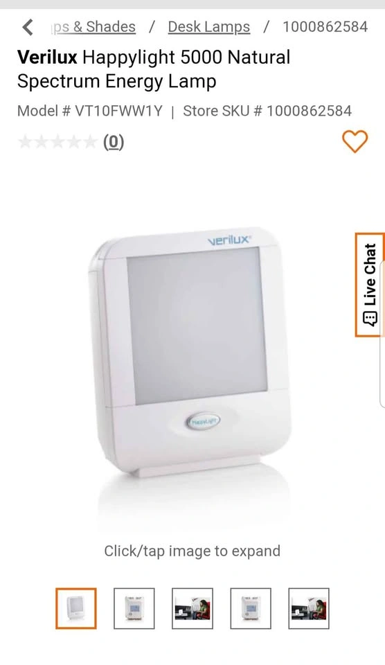 Portable White Light Therapy Lamp Verilux HappyLight - photo 2