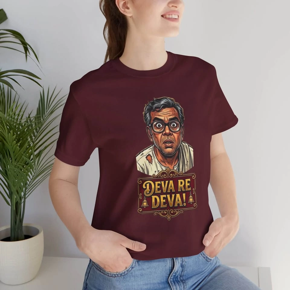 Baburao "Deva Re Deva" Retro Movie Quote T-Shirt - photo 2