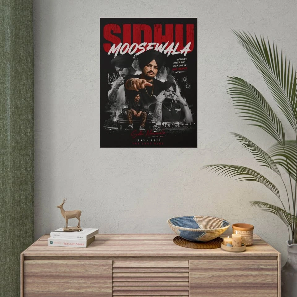 Sidhu Moosewala Poster 24" x 32" | Musician Tribute Wall Art - photo 3