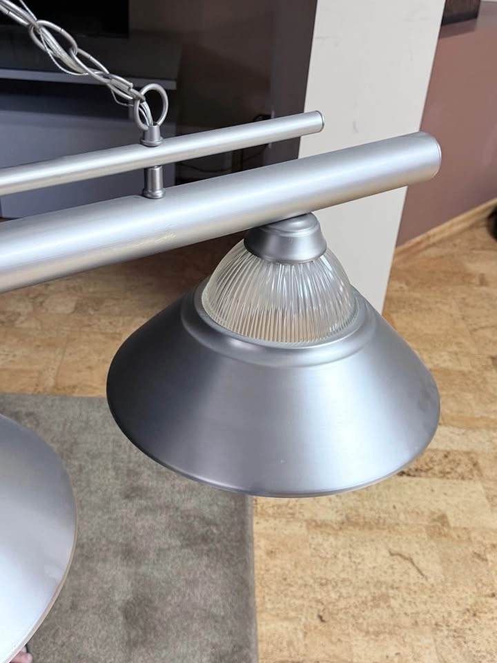 Silver 3-Light Billiard Pool Table Light - photo 4