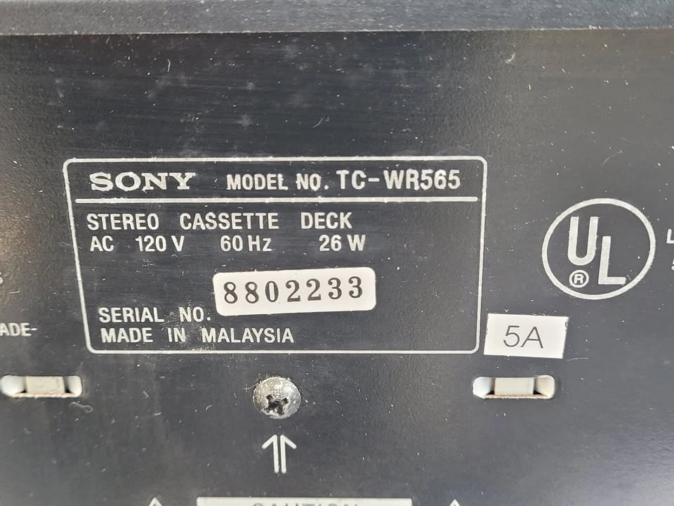 Sony TC-WR565 Stereo Dual Cassette Deck For Parts Or Repair - photo 2