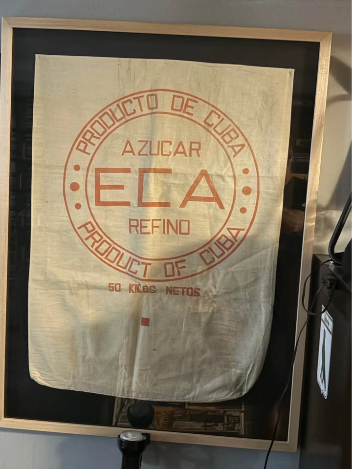 Unique Custom Framed Vintage Cuban Sugar Sack Wall Art - photo 3