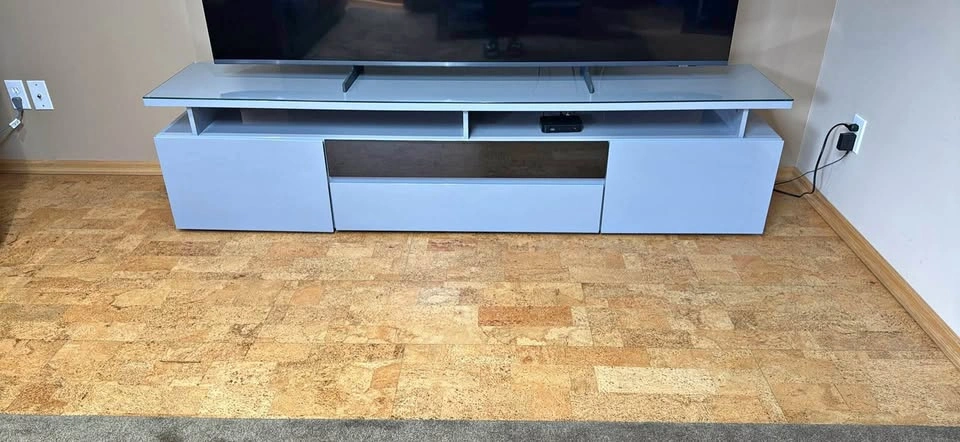 Adam 78" Modern TV Stand - White