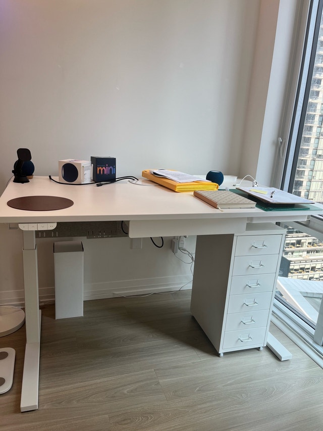 Final Sale - IKEA Standing Desk with Drawer Unit - photo 2