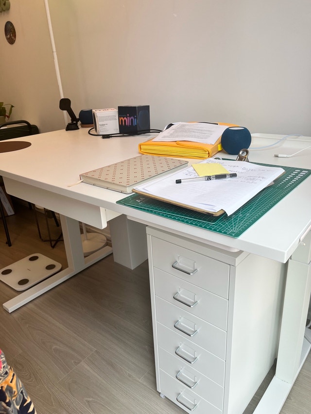 Final Sale - IKEA Standing Desk with Drawer Unit - photo 3