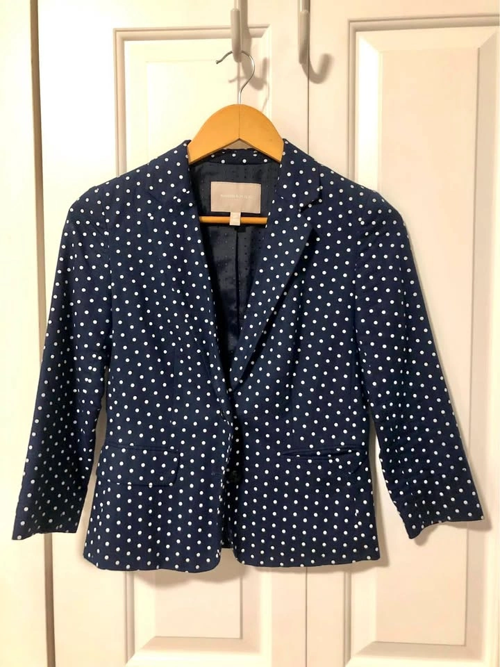 Banana Republic Linen & Cotton Cropped Blazer Size 2 Petite