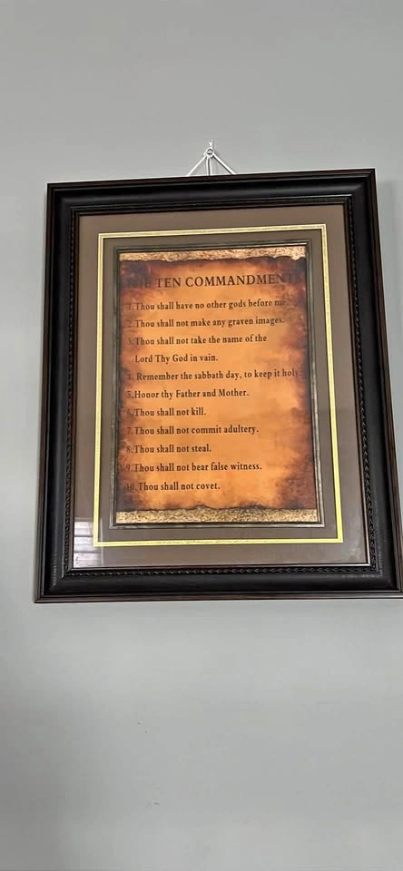 bible 10 commandments wall art