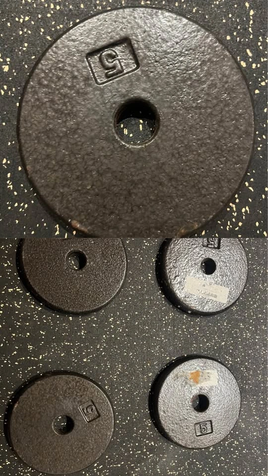 Cast Iron Weight Plates Set (5lb, 10lb, 25lb) - photo 2