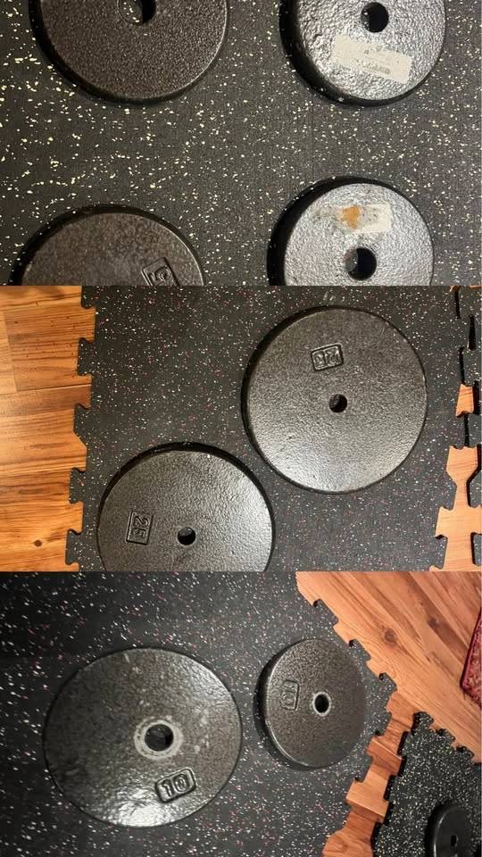 Cast Iron Weight Plates Set (5lb, 10lb, 25lb) - photo 3