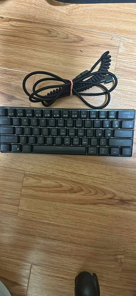 Royal Kludge RK61 Mechanical Keyboard with Asceny Coiled Cable