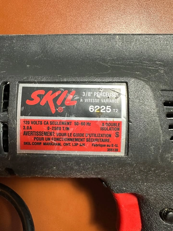 SKIL 3/8" Variable Speed Corded Drill – Model 6225 - photo 2