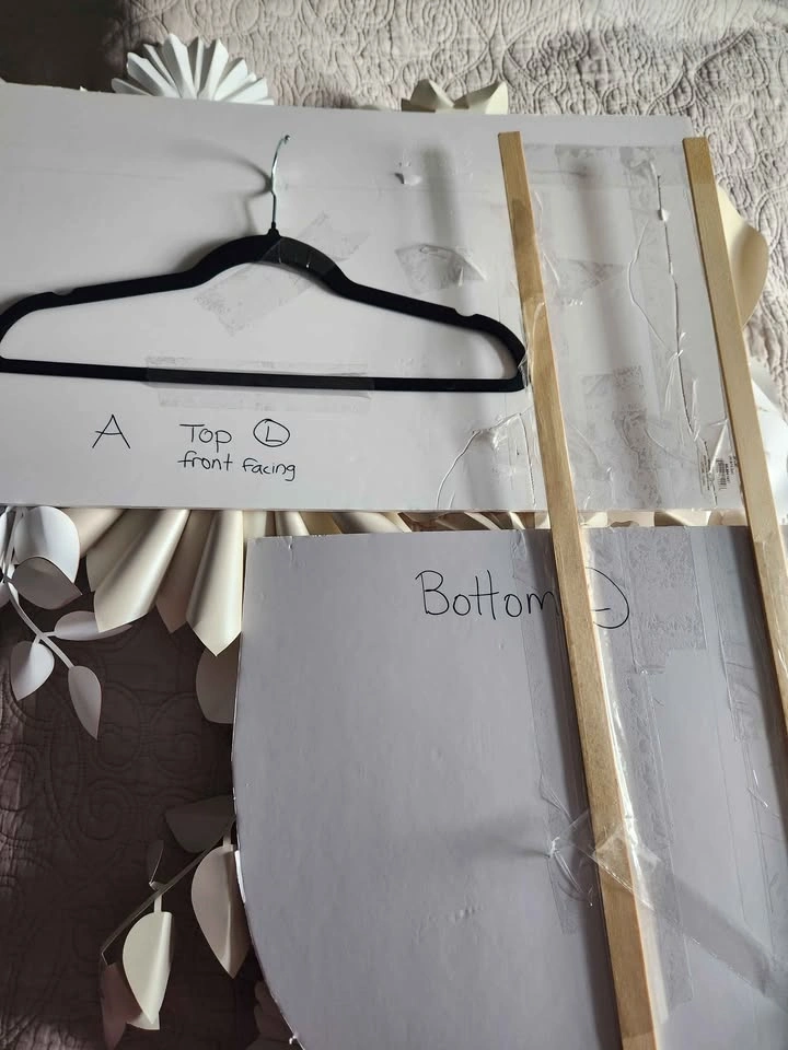 Paper flower Handmade backdrop/arch with fabric - photo 4