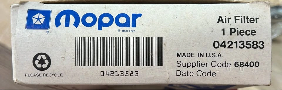 2 Mopar Air Filters - photo 3
