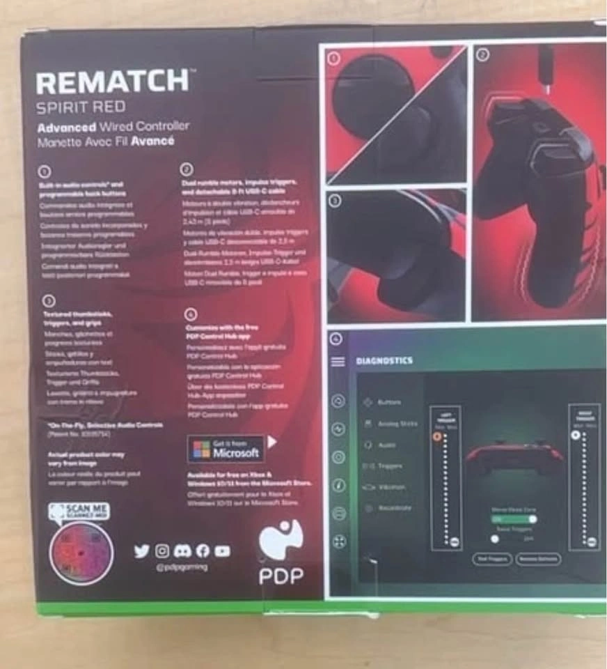 PDP Rematch Spirit Red Advanced Wired Controller for Xbox - photo 2