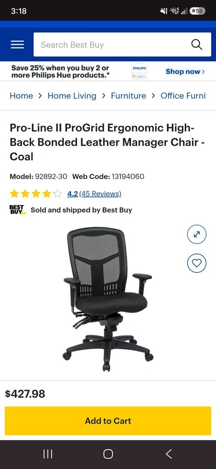 Pro-Line II ProGrid Ergonomic High-Back Office Chair - photo 3
