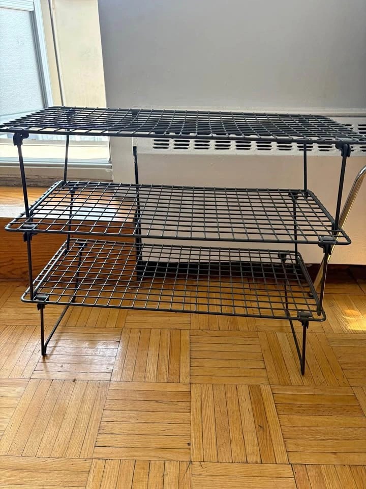 Black 3-Tier Wire Mesh Shoe Storage Rack