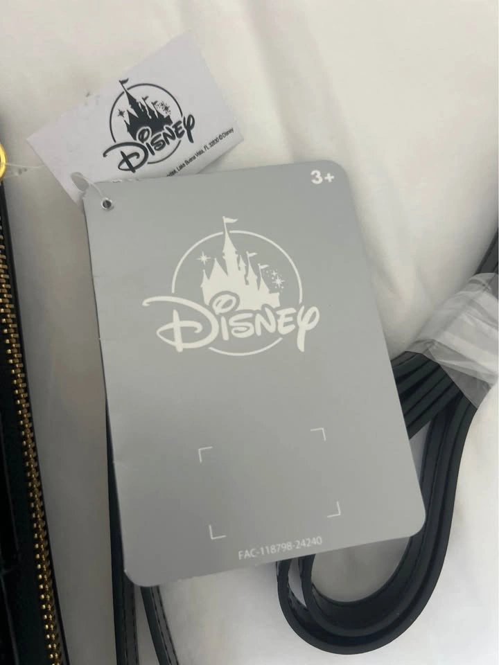 Disney Parks Black Patent Leather Mickey Mouse Wallet Crossbody - photo 3