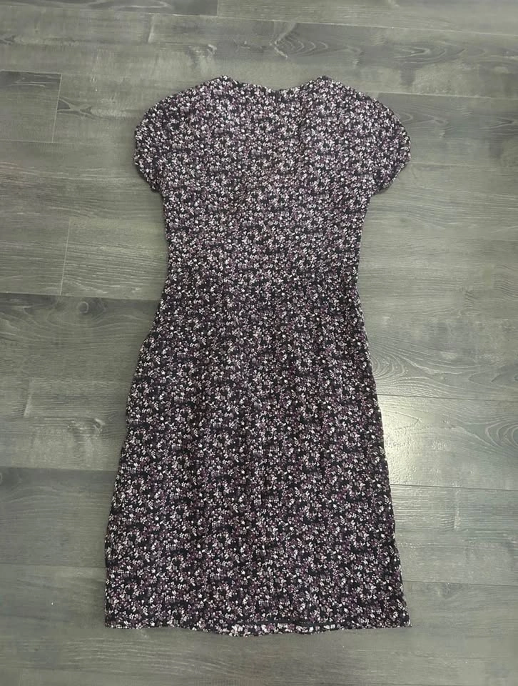 Y2K VINTAGE Nanette Lepore 100% Silk Beaded Floral Midi Dress - photo 4