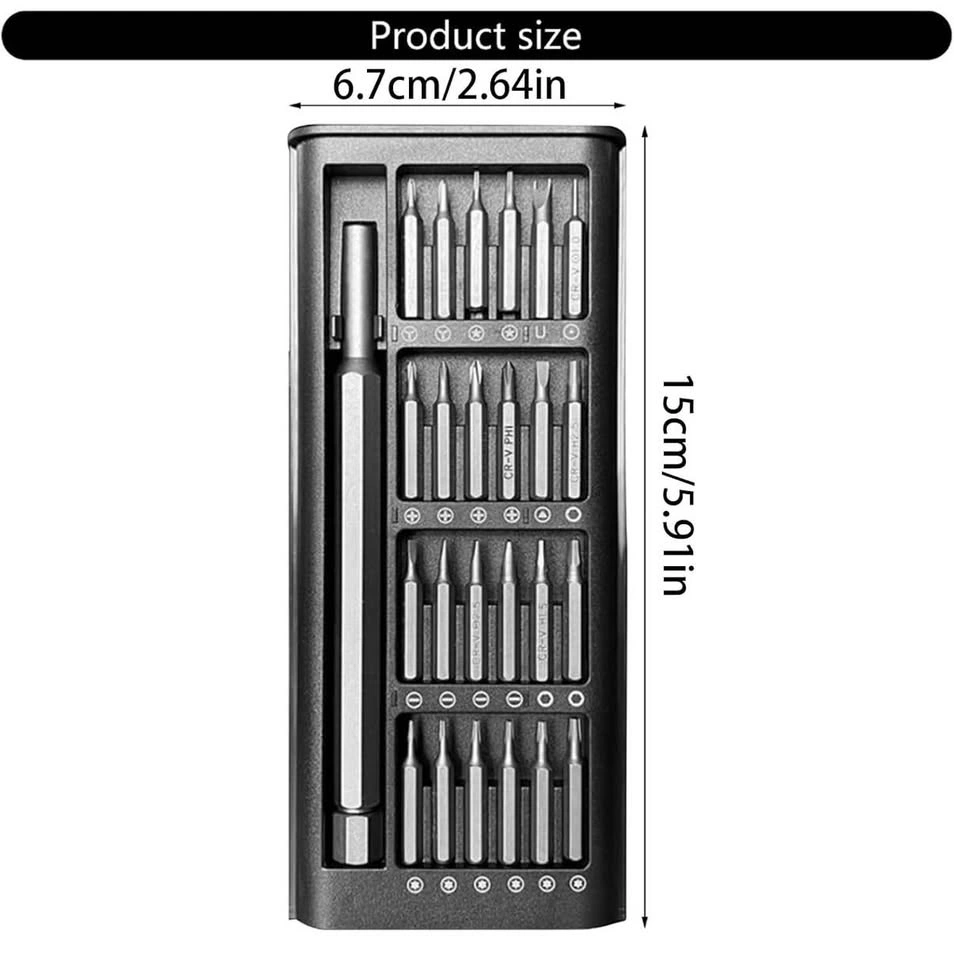 25 in 1 Magnetic Screwdriver Set, Hex & Slotted Bit Repair Tools - photo 3
