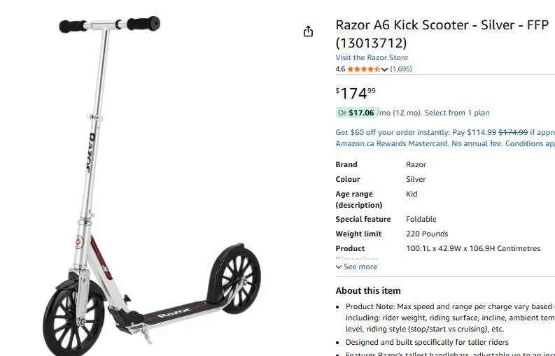 Razor A6 Scooter image indicator(4)