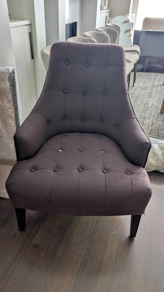Sunpan Modern Tufted Accent Chair – Plum