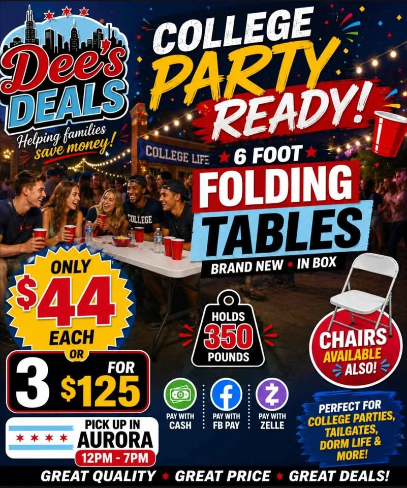 6 foot folding tables BRAND NEW IN BOX ONLY $44 - photo 2