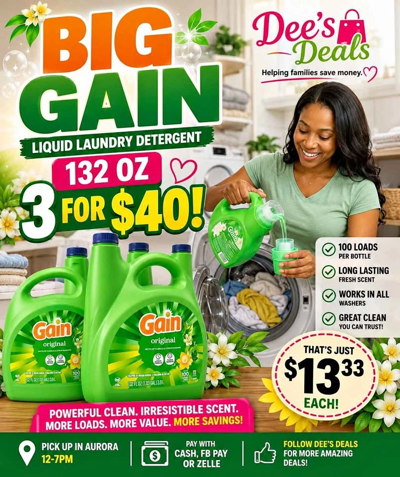 Big Gain sale 3 for $40