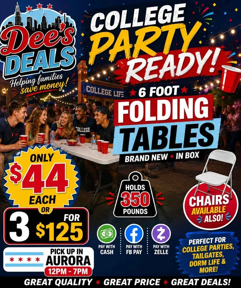6 foot folding tables BRAND NEW IN BOX ONLY $44 - photo 2