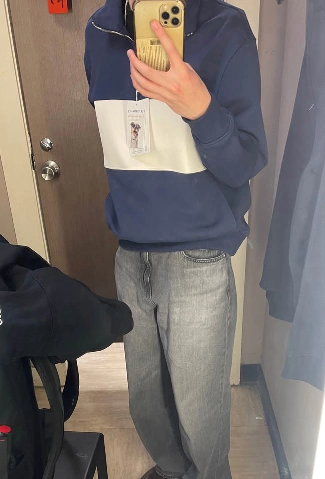 Denim Flower quarter zip - photo 4