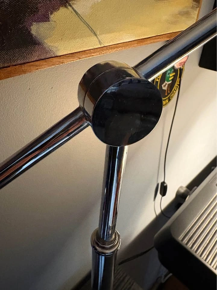 Sleek Modern Chrome & Matte Black Adjustable Task Lamp - photo 2