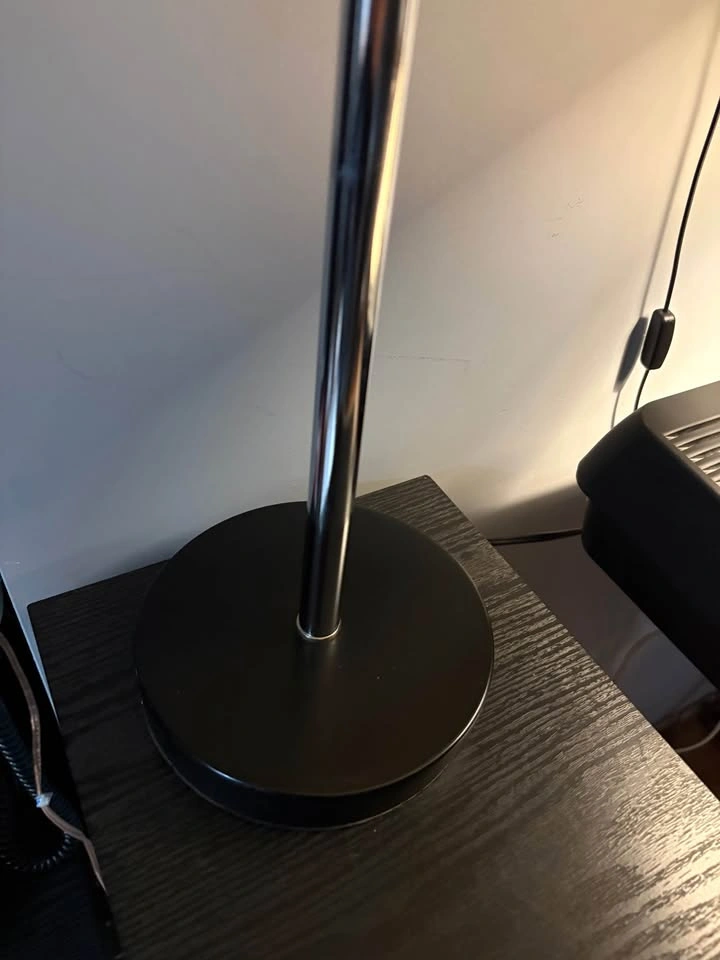 Sleek Modern Chrome & Matte Black Adjustable Task Lamp - photo 3