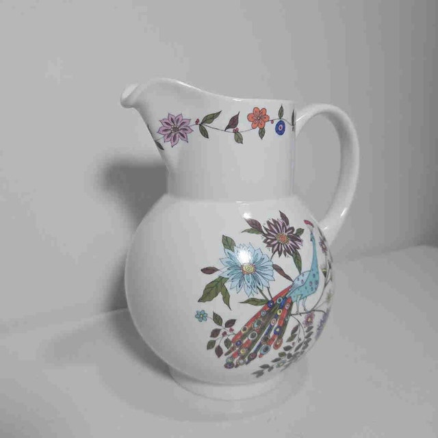 Vintage Peacock Pitcher from Porcelena Schmidt Brasil