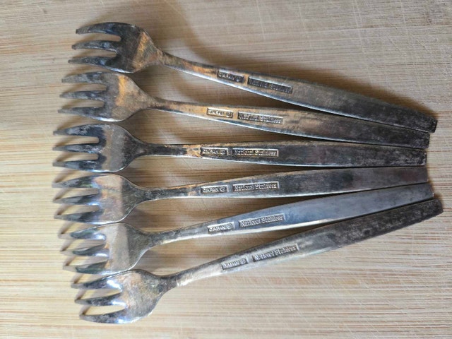 Vintage National Stainless Granny / Pickle Forks - photo 2