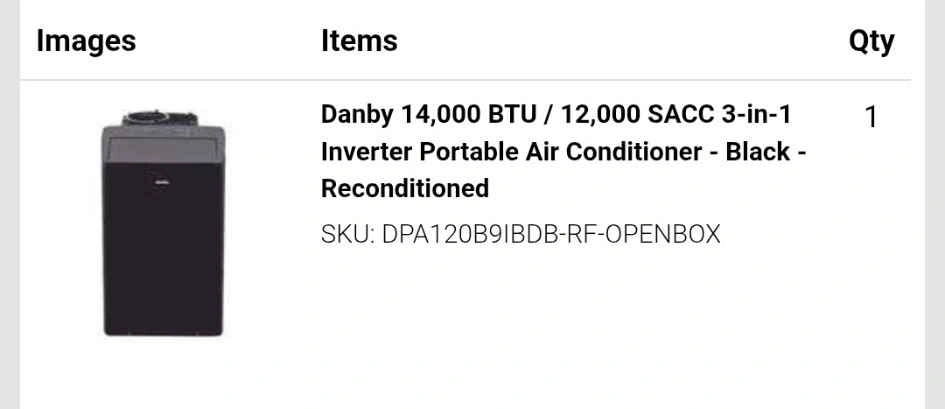 Danby Portable Air Conditioner (14,000 BTU) - photo 2