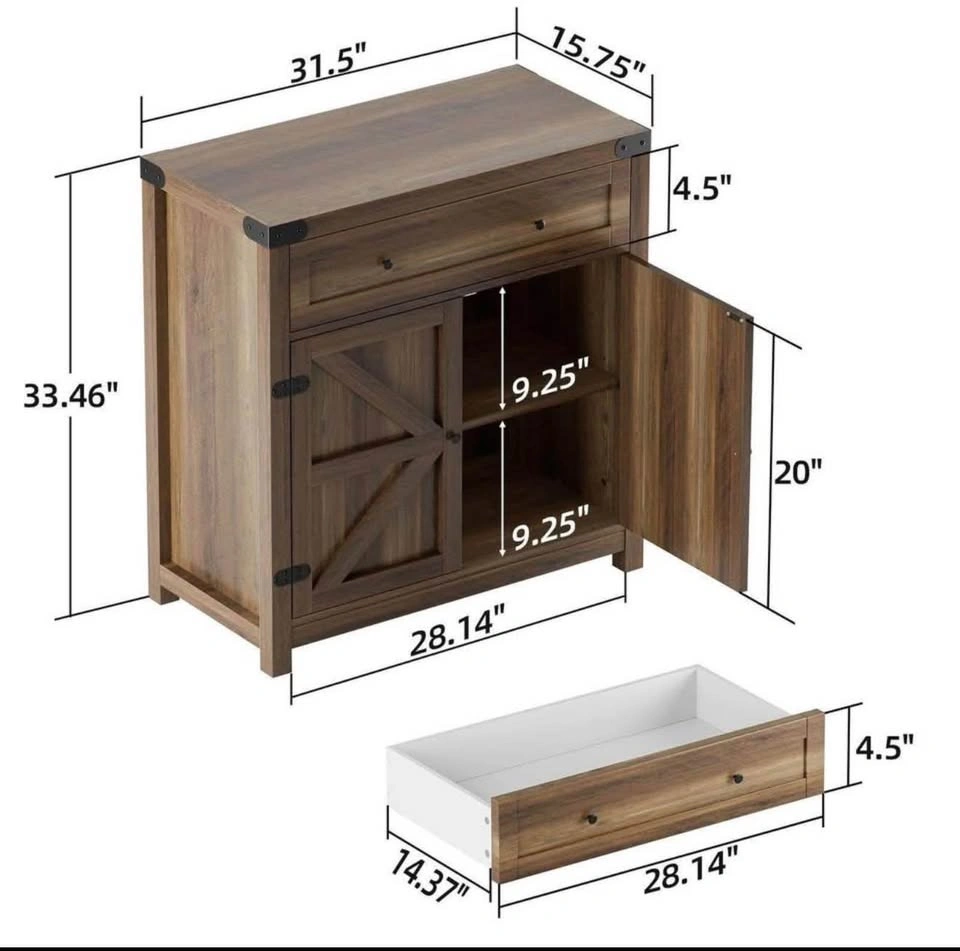New Farmhouse Coffee Bar Cabinet | Storage Cabinet - photo 2
