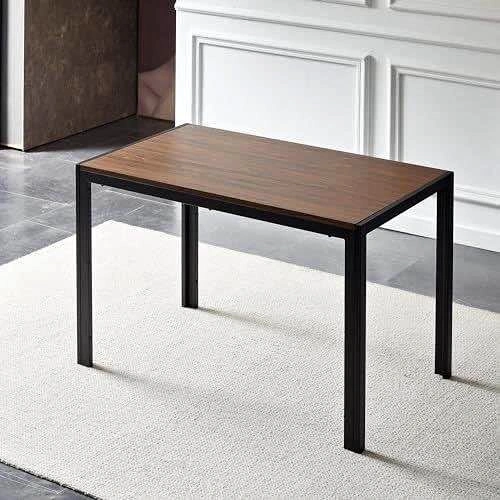 Brand New Dining Table – Walnut Top & Black Metal Frame