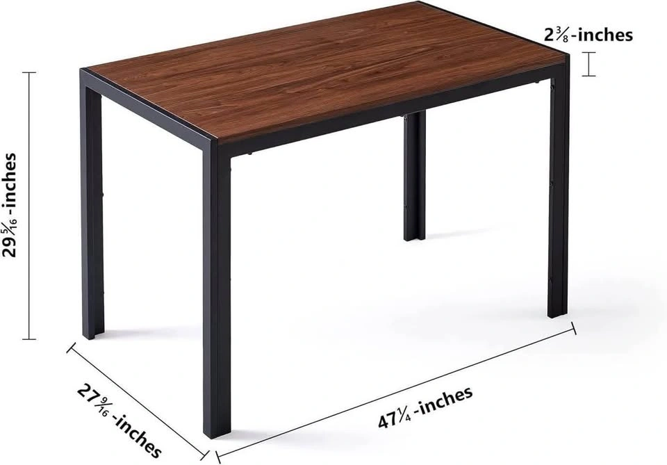 Brand New Dining Table – Walnut Top & Black Metal Frame - photo 2