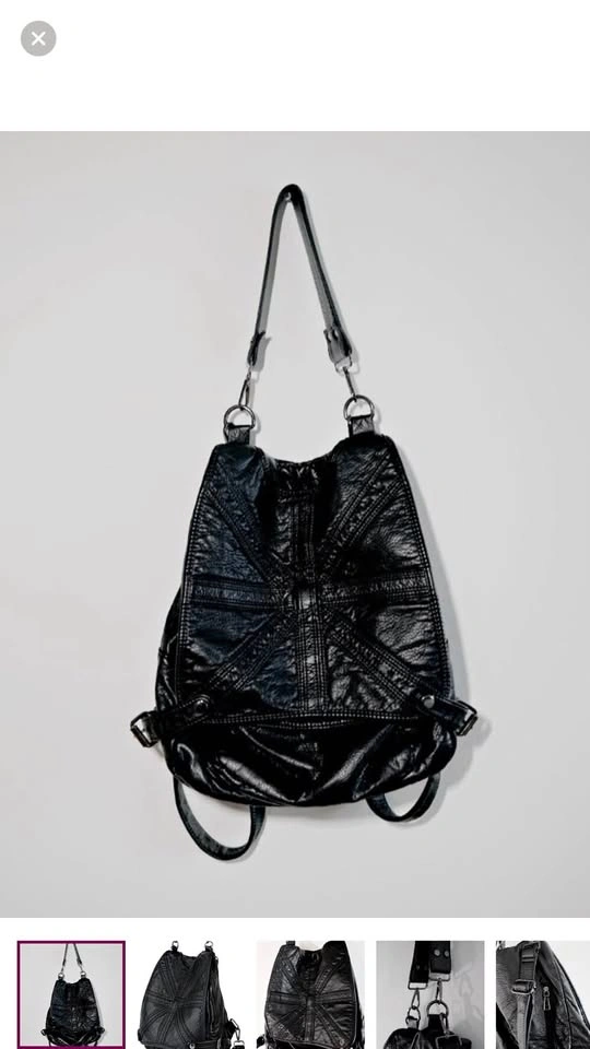 Faux Leather backpack/shoulder bag convertible