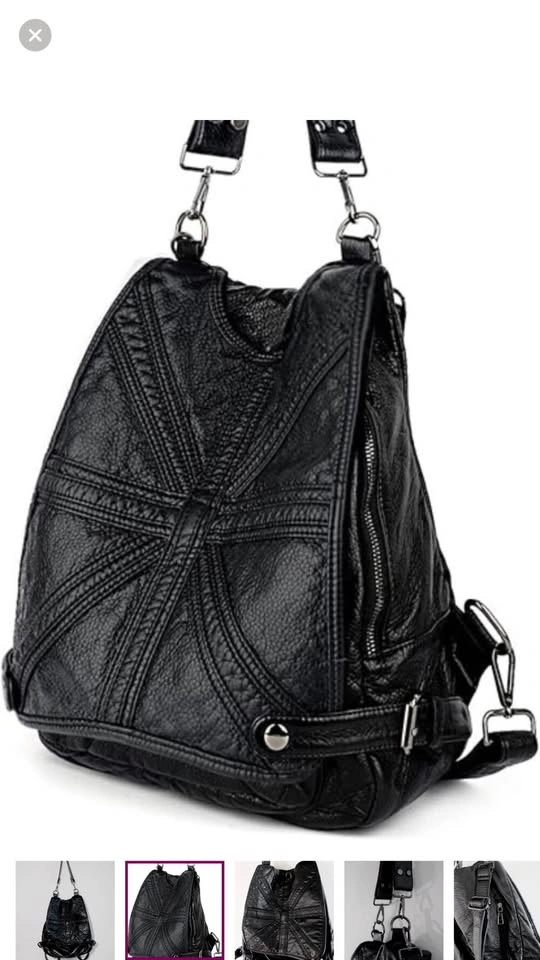 Faux Leather backpack/shoulder bag convertible - photo 2
