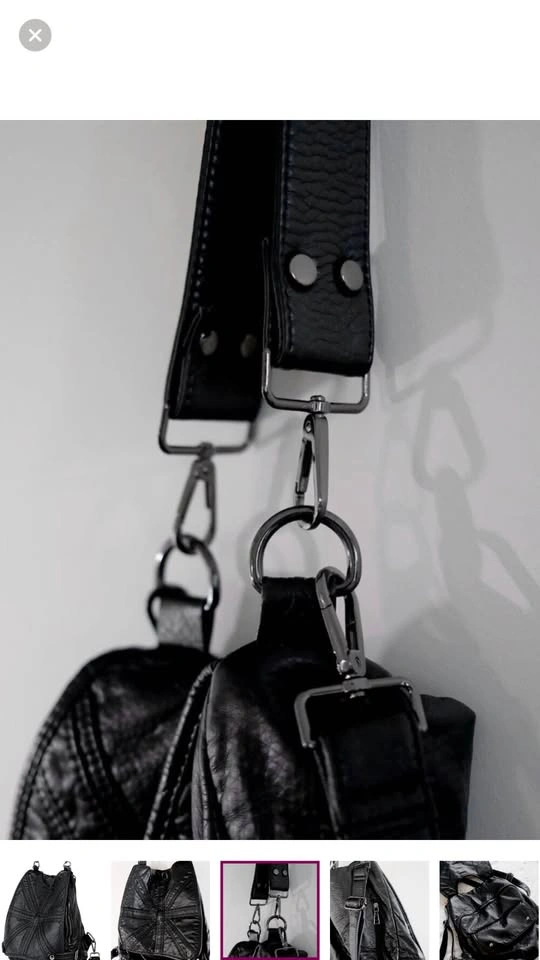 Faux Leather backpack/shoulder bag convertible - photo 4