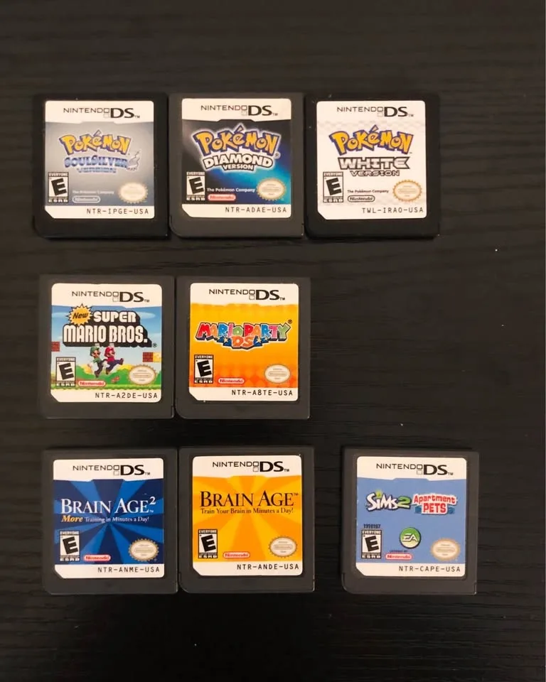 Nintendo DS Lite Bundle (Onyx Black) + 8 Games - photo 2