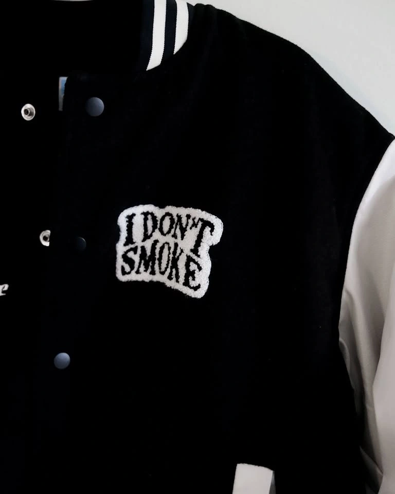 Don Smoke Wool and Leather Varsity Jacket Size S - photo 4