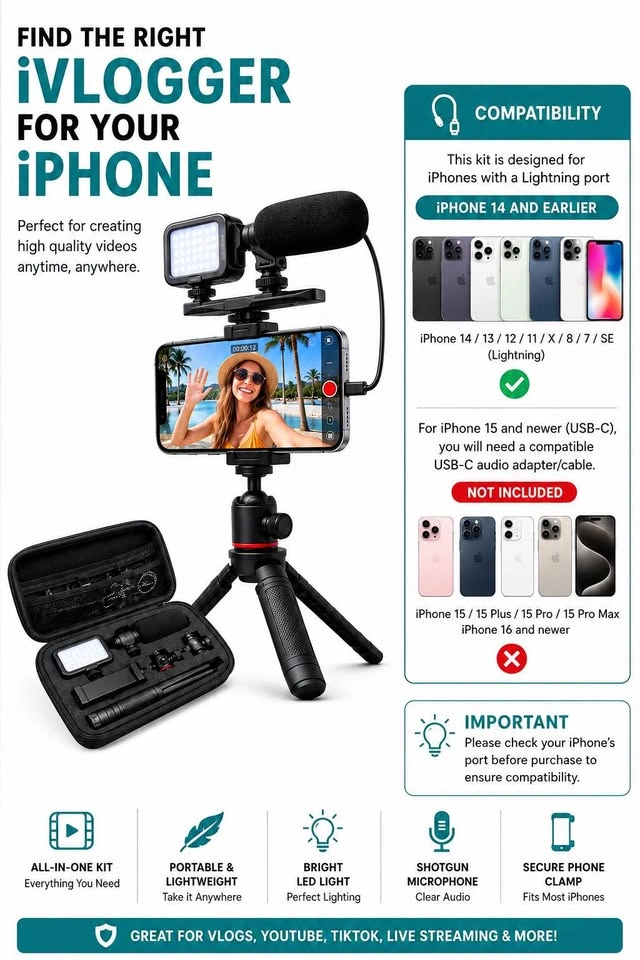 Movo iVlogger Complete Smartphone Video Kit for iPhone - photo 4