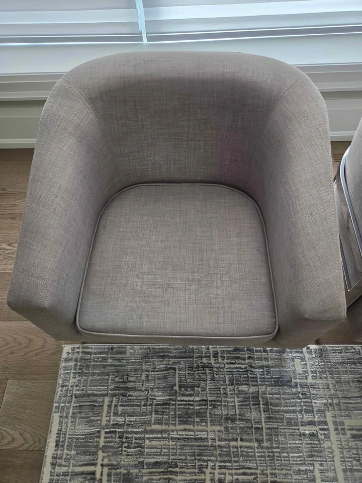 Luxury Designer Accent Armchairs – Gray Barrel Chairs - photo 5