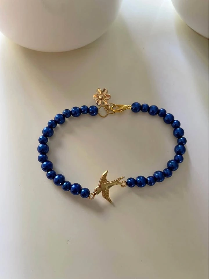 Handmade Pearl & Gold Charm Bracelets – Sold Separately or as a