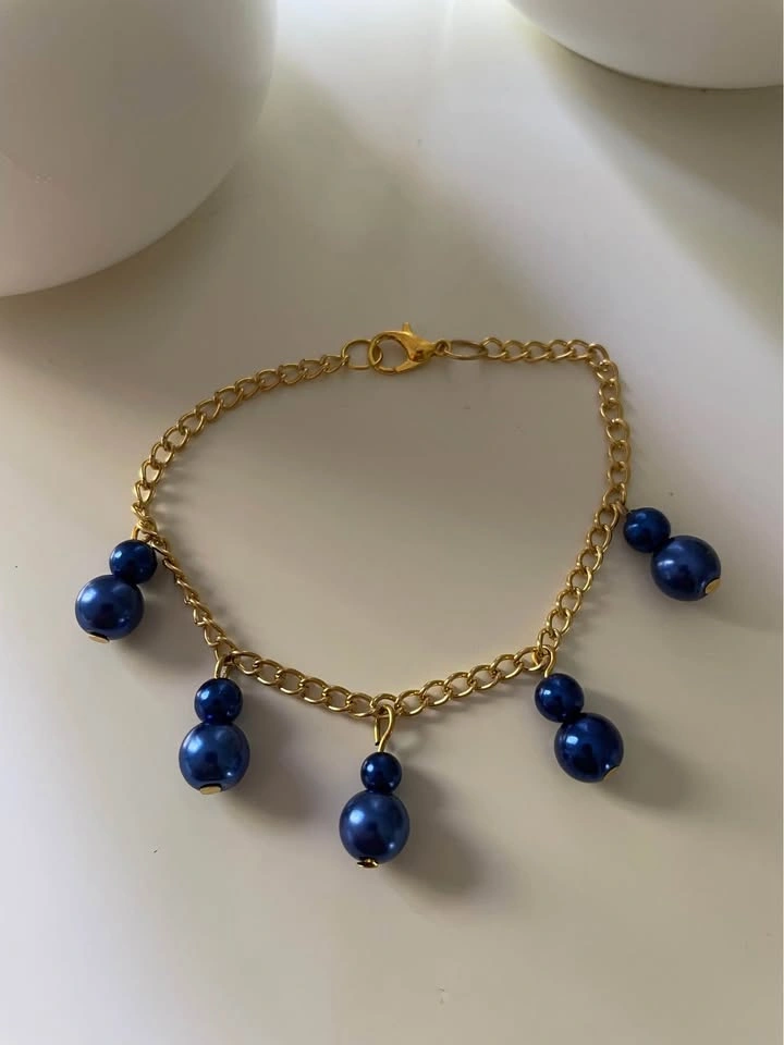 Handmade Pearl & Gold Charm Bracelets – Sold Separately or as a - photo 3