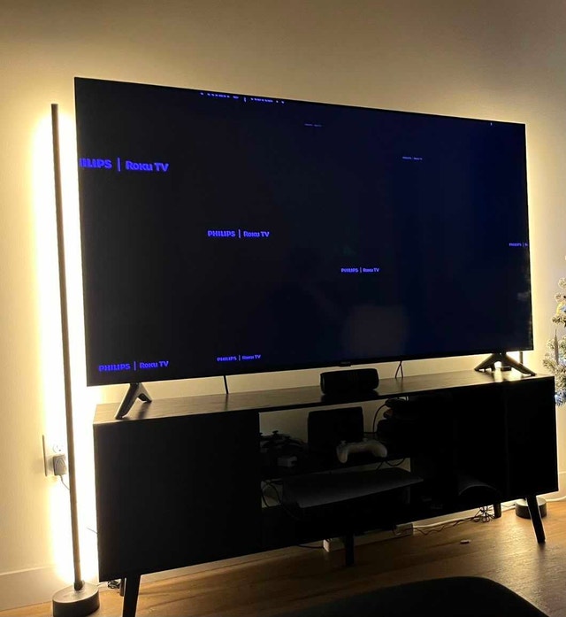 Philips 65-inch Roku TV with Stand & lights - photo 2