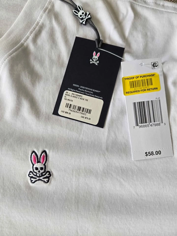 Psycho Bunny T-shirt - White | size 7 - photo 3